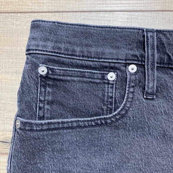 Madewell Womens The Perfect Jean Shorts Size 33 Lunar Black Raw Hem Fringe - Picture 9 of 15